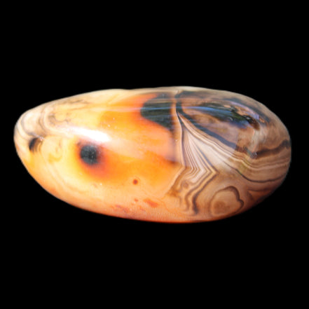 Crazy Lace Silk Banded Agate tumbled stone from Madagascar 39g in sunlight - Rocks and Things Store