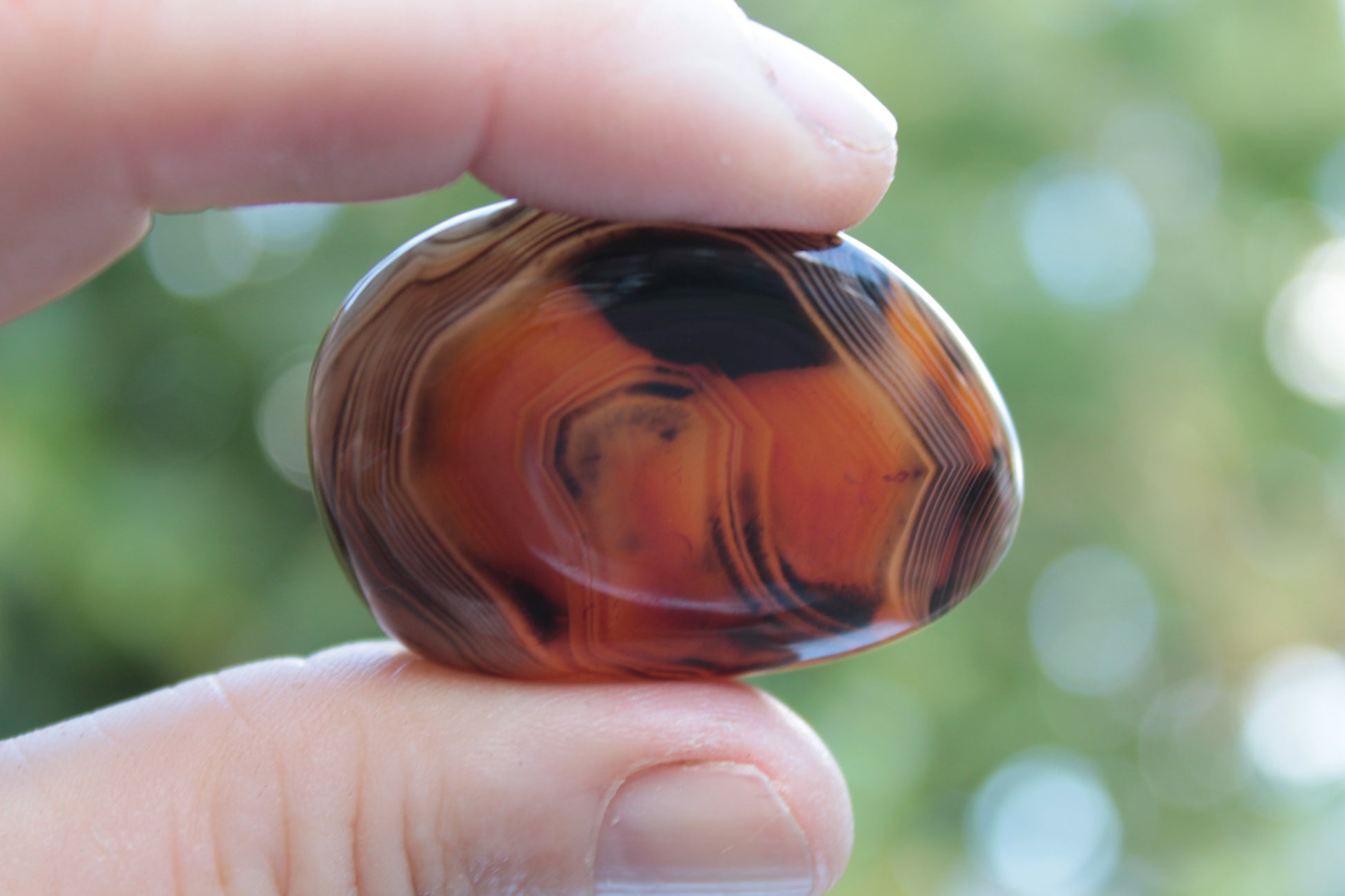 Crazy Lace Silk Banded Agate Tumbled Stone from Madagascar 39g Rocks and Things