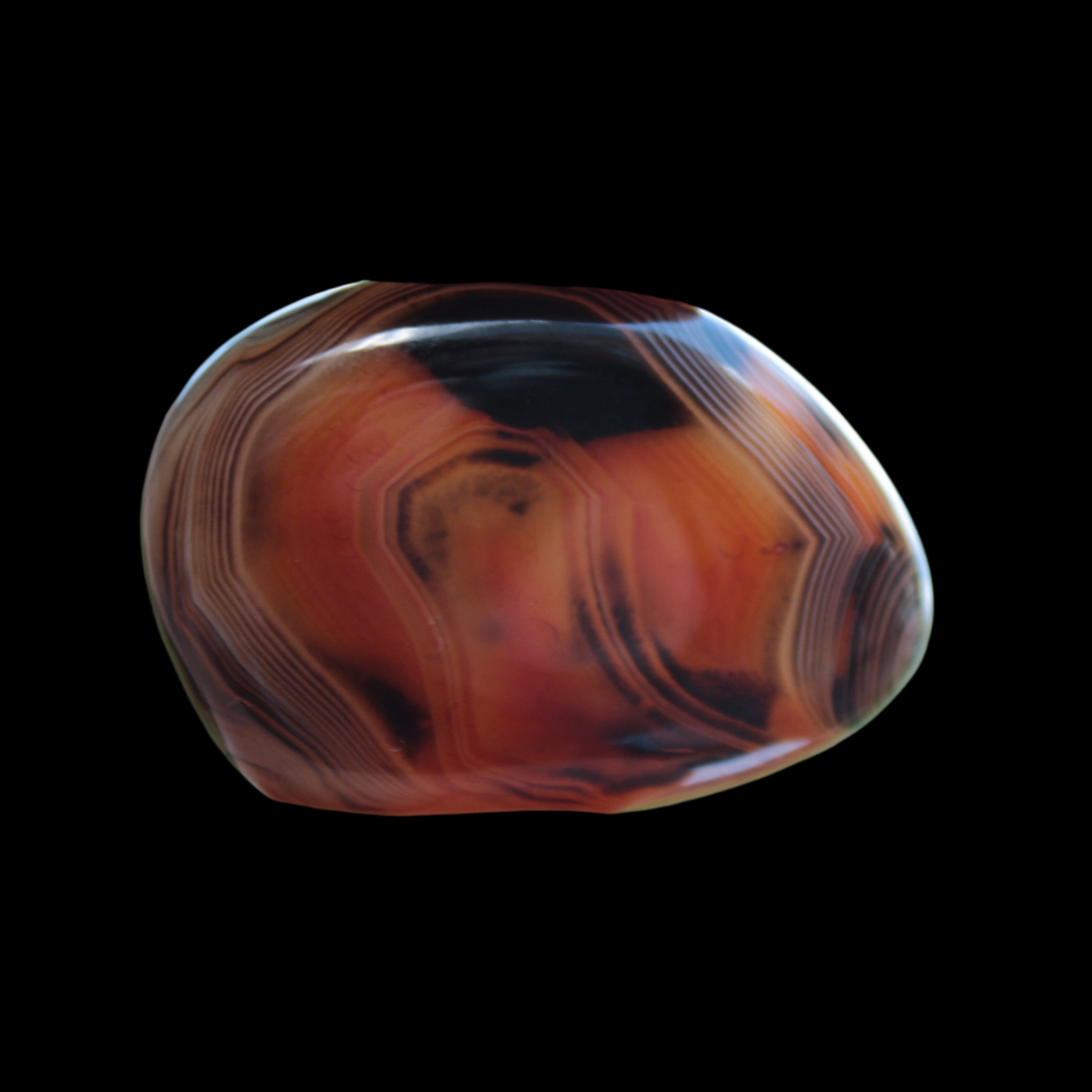 Crazy Lace Silk Banded Agate tumbled stone from Madagascar 39g in sunlight -  Rocks and Things Store