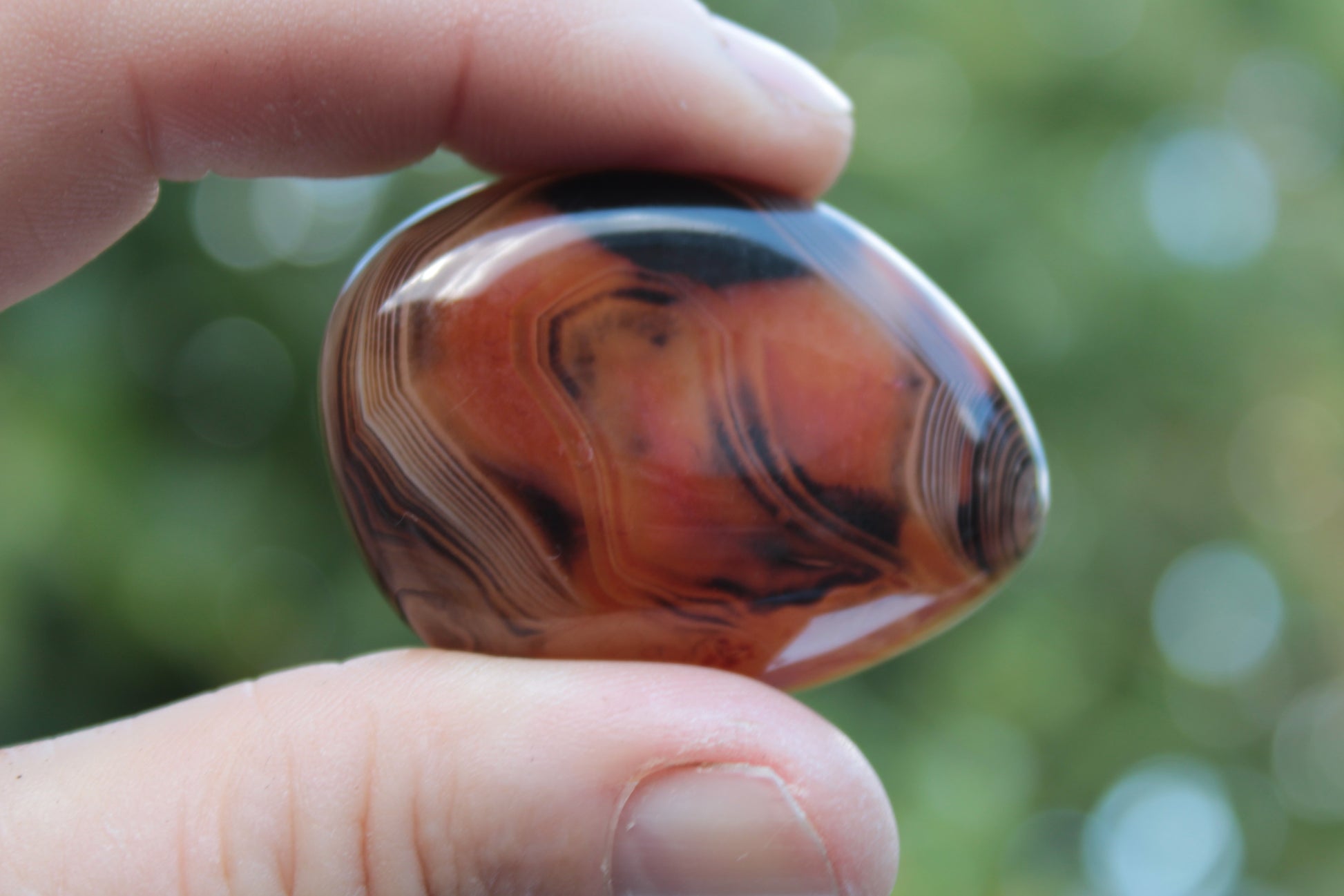 Crazy Lace Silk Banded Agate Tumbled Stone from Madagascar 39g Rocks and Things