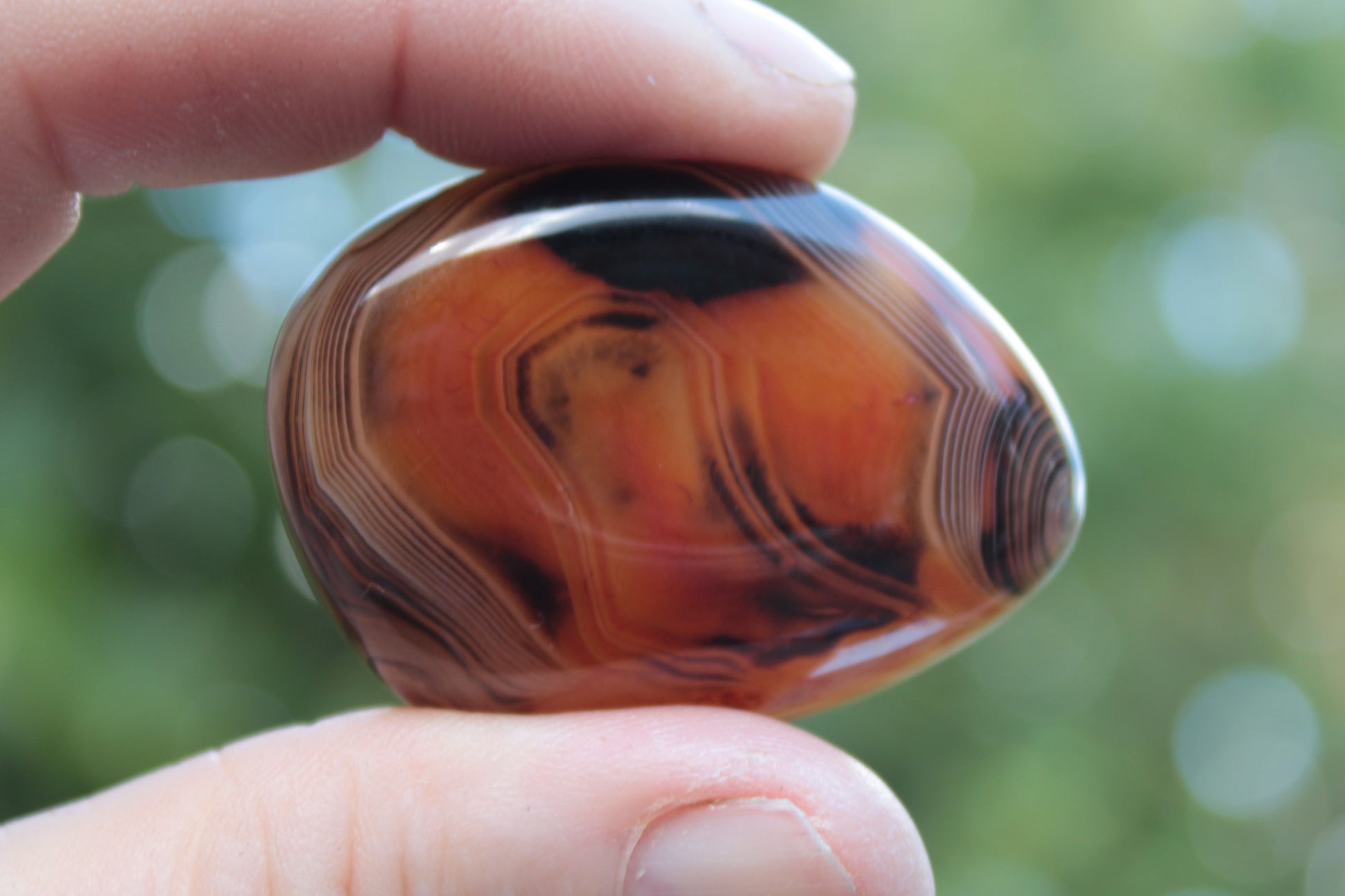 Crazy Lace Silk Banded Agate Tumbled Stone from Madagascar 39g Rocks and Things