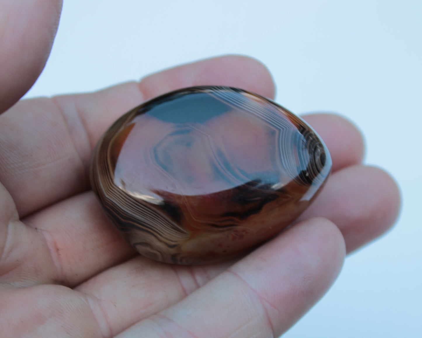 Crazy Lace Silk Banded Agate Tumbled Stone from Madagascar 39g Rocks and Things