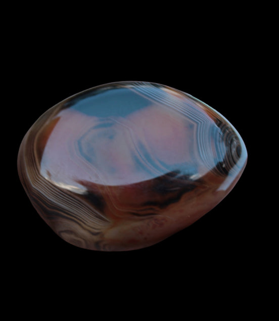 Crazy Lace Silk Banded Agate tumbled stone from Madagascar 39g in sunlight -  Rocks and Things Store