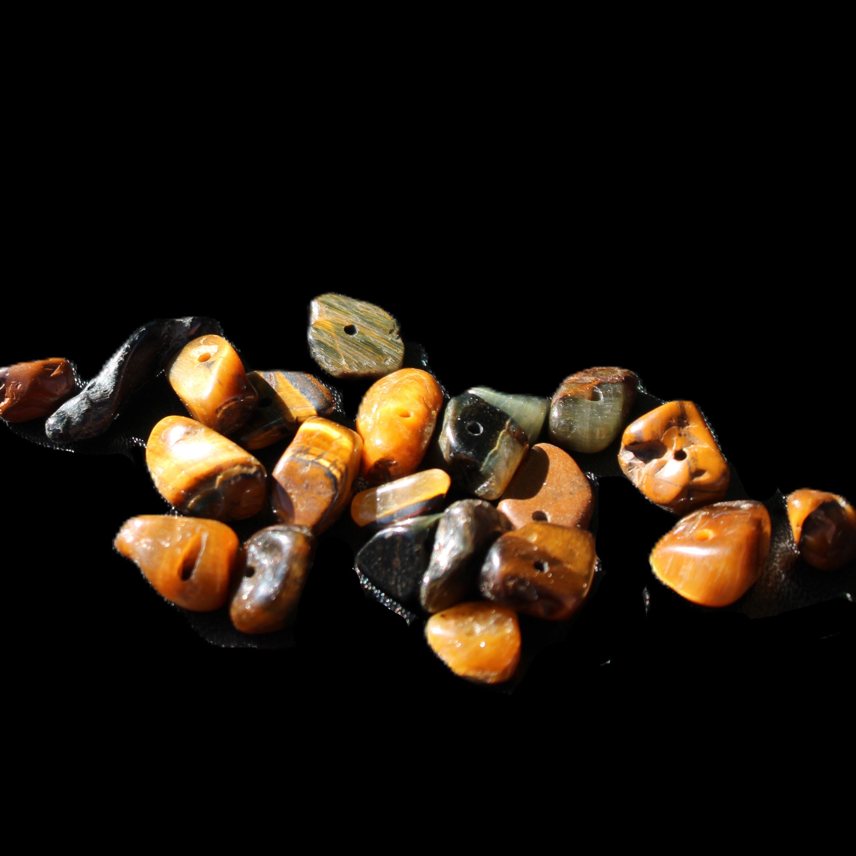 Tiny drilled beads for bracelet/necklace Red and Gold 8-10g in sunlight - Rocks and Things Store