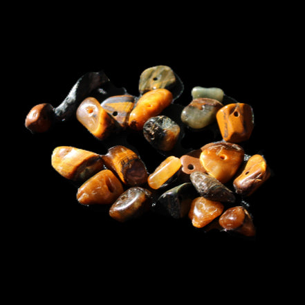 Tiny drilled beads for bracelet/necklace Red and Gold 8-10g in sunlight - Rocks and Things Store