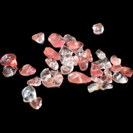 Tiny drilled beads for bracelet/necklace Red and Gold 8-10g in sunlight - Rocks and Things Store