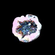 Electric Pink Agate electroplated geode 30mm 8-9g in sunlight - Rocks and Things Store