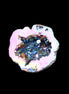 Electric Pink Agate electroplated geode 30mm 8-9g in sunlight - Rocks and Things Store