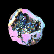 Electric Pink Agate electroplated geode 30mm 8-9g in sunlight - Rocks and Things Store