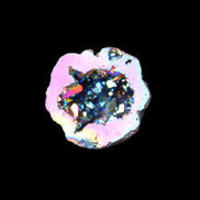 Electric Pink Agate electroplated geode 30mm 8-9g in sunlight - Rocks and Things Store