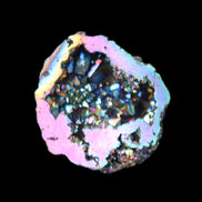 Electric Pink Agate electroplated geode 30mm 8-9g in sunlight - Rocks and Things Store