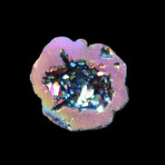 Electric Pink Agate electroplated geode 30mm 8-9g in sunlight - Rocks and Things Store