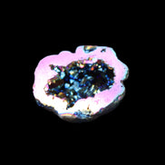 Electric Pink Agate electroplated geode 30mm 8-9g in sunlight - Rocks and Things Store