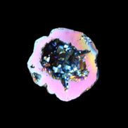 Electric Pink Agate electroplated geode 30mm 8-9g in sunlight - Rocks and Things Store