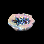 Electric Pink Agate electroplated geode 30mm 8-9g in sunlight - Rocks and Things Store