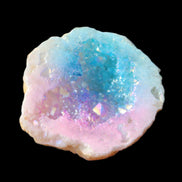 Aura electroplated geode 46mm 33/37g in sunlight - Rocks and Things Store