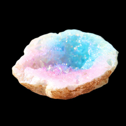 Aura electroplated geode 46mm 33/37g in sunlight - Rocks and Things Store