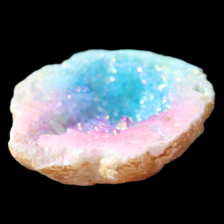 Aura electroplated geode 46mm 33/37g in sunlight - Rocks and Things Store