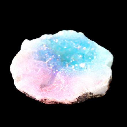 Aura electroplated geode 46mm 33/37g in sunlight - Rocks and Things Store