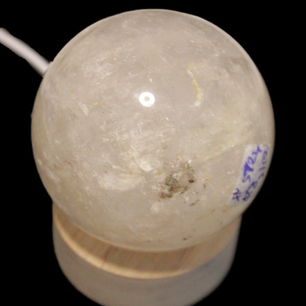 Round wooden 6 LED light base warm white 60mm USB with switch 56g in sunlight - Rocks and Things Store