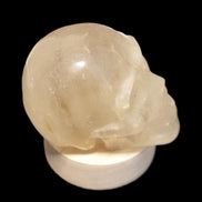 Round wooden 6 LED light base warm white 60mm USB with switch 56g in sunlight - Rocks and Things Store