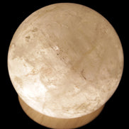 Round wooden 6 LED light base warm white 60mm USB with switch 56g in sunlight - Rocks and Things Store