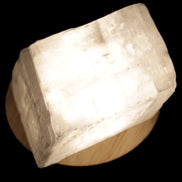 Round wooden 6 LED light base warm white 60mm USB with switch 56g in sunlight - Rocks and Things Store