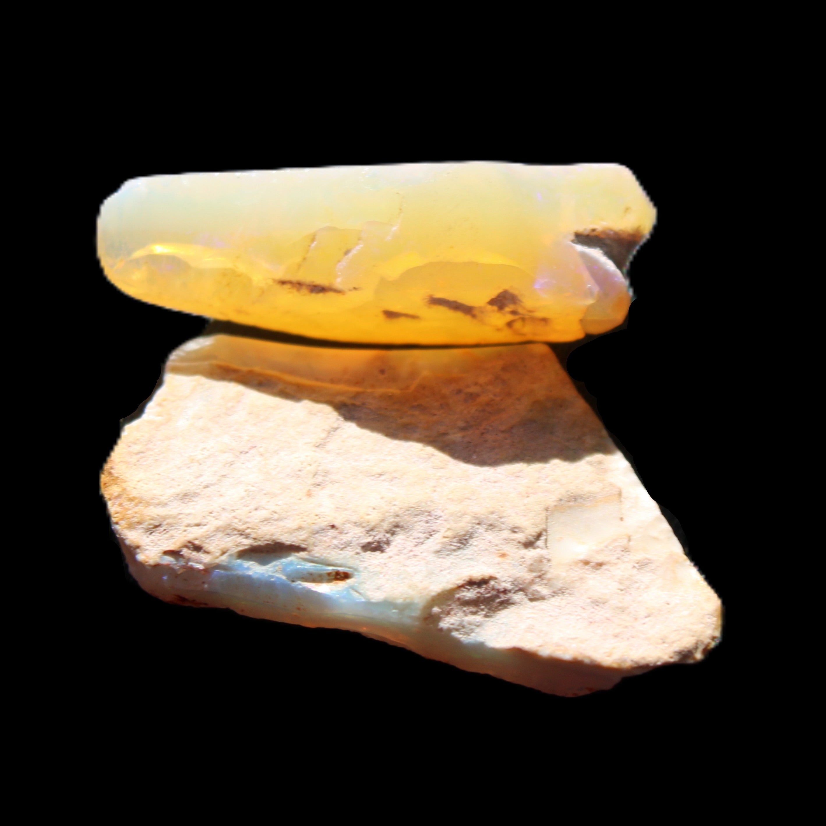 Natural Australian opal 26/22mm 19.5ct 3.9g in sunlight - Rocks and Things Store