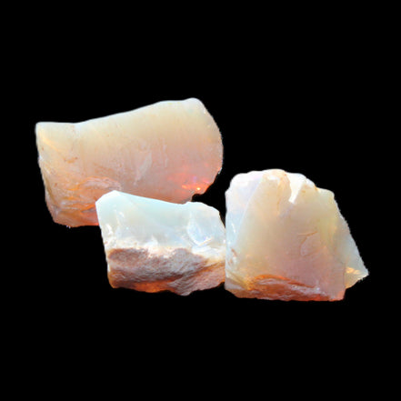 Natural Australian opal 3 stones 20/13/13mm 25ct 5g in sunlight - Rocks and Things Store