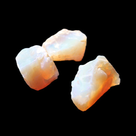 Natural Australian opal 3 stones 20/13/13mm 25ct 5g in sunlight - Rocks and Things Store
