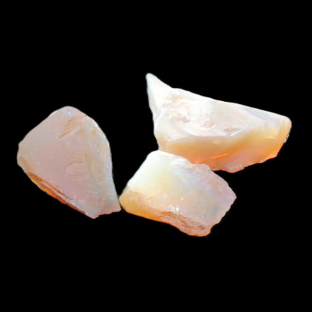 Natural Australian opal 3 stones 20/13/13mm 25ct 5g in sunlight - Rocks and Things Store