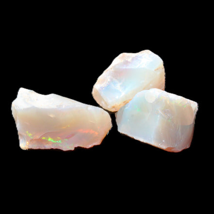 Natural Australian opal 3 stones 20/13/13mm 25ct 5g in sunlight - Rocks and Things Store