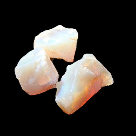 Natural Australian opal 3 stones 20/13/13mm 25ct 5g in sunlight - Rocks and Things Store