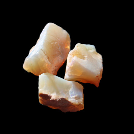 Natural Australian opal 3 stones 20/13/13mm 25ct 5g in sunlight - Rocks and Things Store
