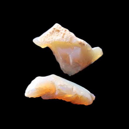 Natural Australian opal 2 stones 21/20mm 15.5ct 3.1g in sunlight - Rocks and Things Store