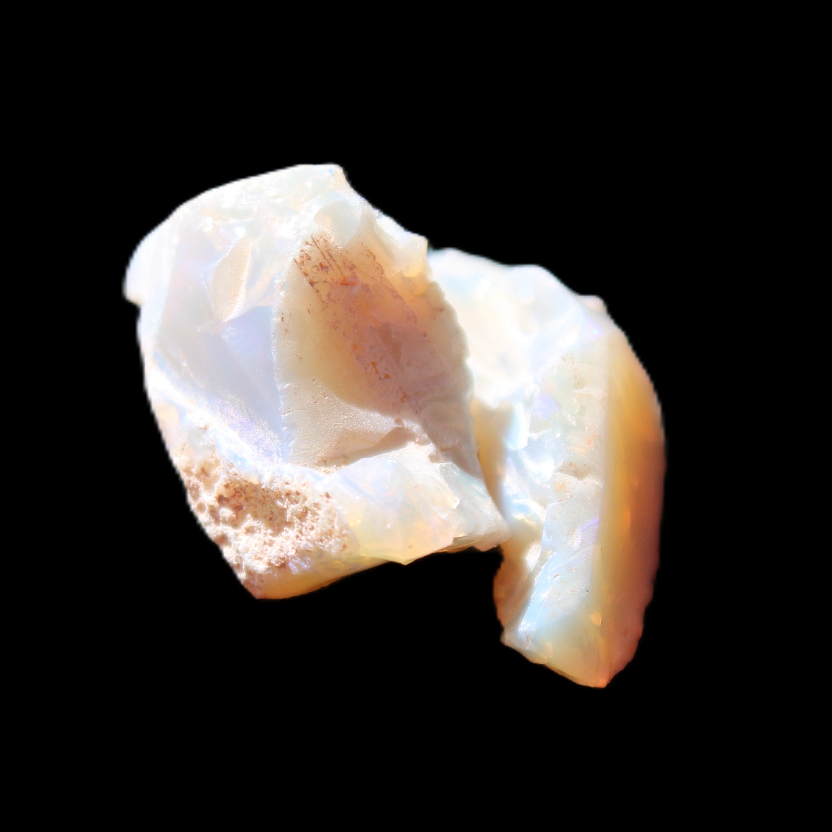 Natural Australian opal 2 stones 21/20mm 15.5ct 3.1g in sunlight - Rocks and Things Store