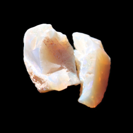 Natural Australian opal 2 stones 21/20mm 15.5ct 3.1g in sunlight - Rocks and Things Store