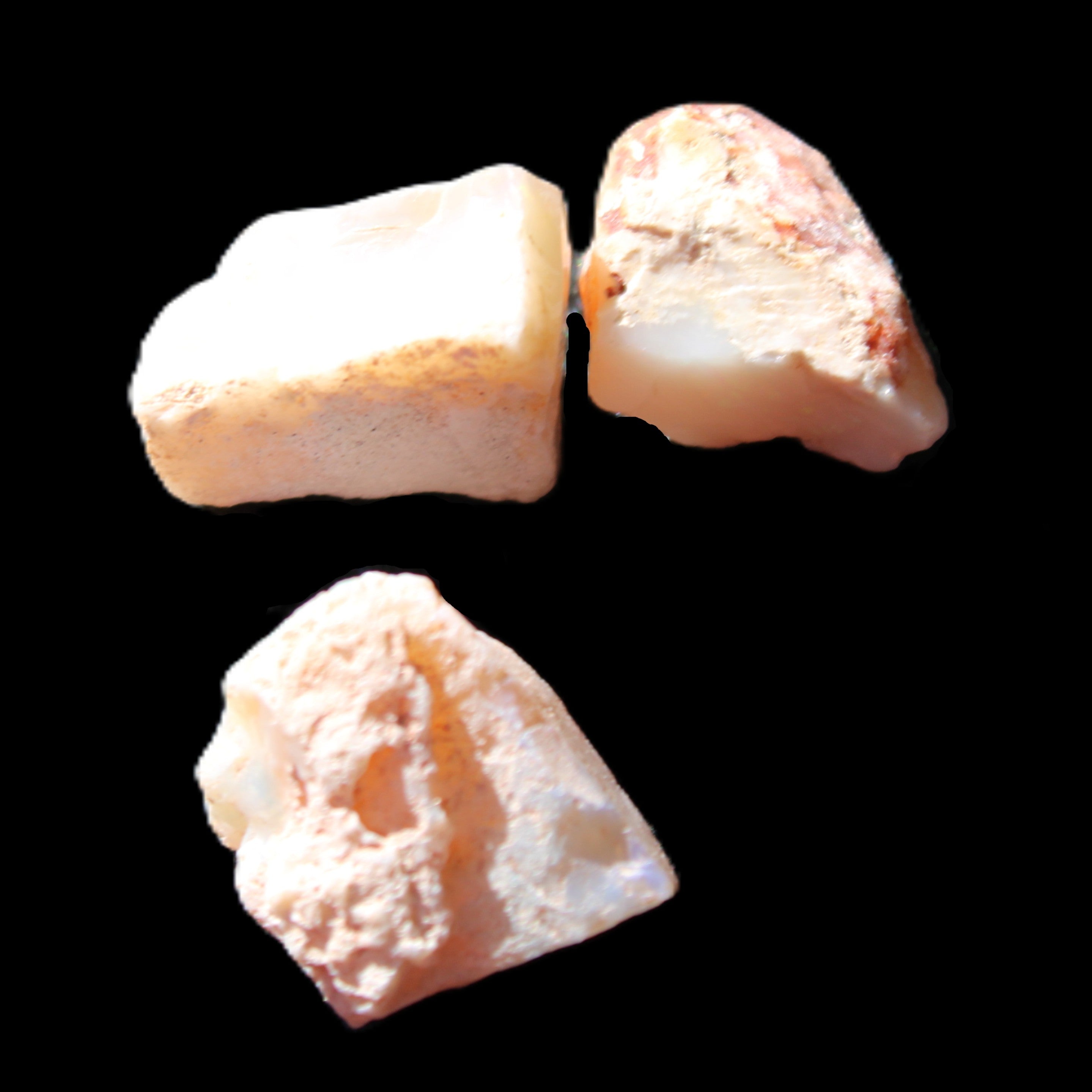 Natural Australian opal 12/12/13mm 16ct 3.2g in bright sunlight - Rocks and Things Store