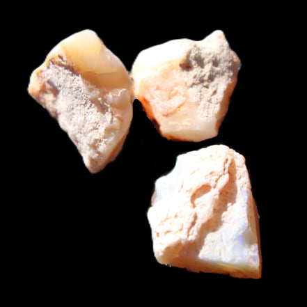 Natural Australian opal 12/12/13mm 16ct 3.2g in bright sunlight - Rocks and Things Store