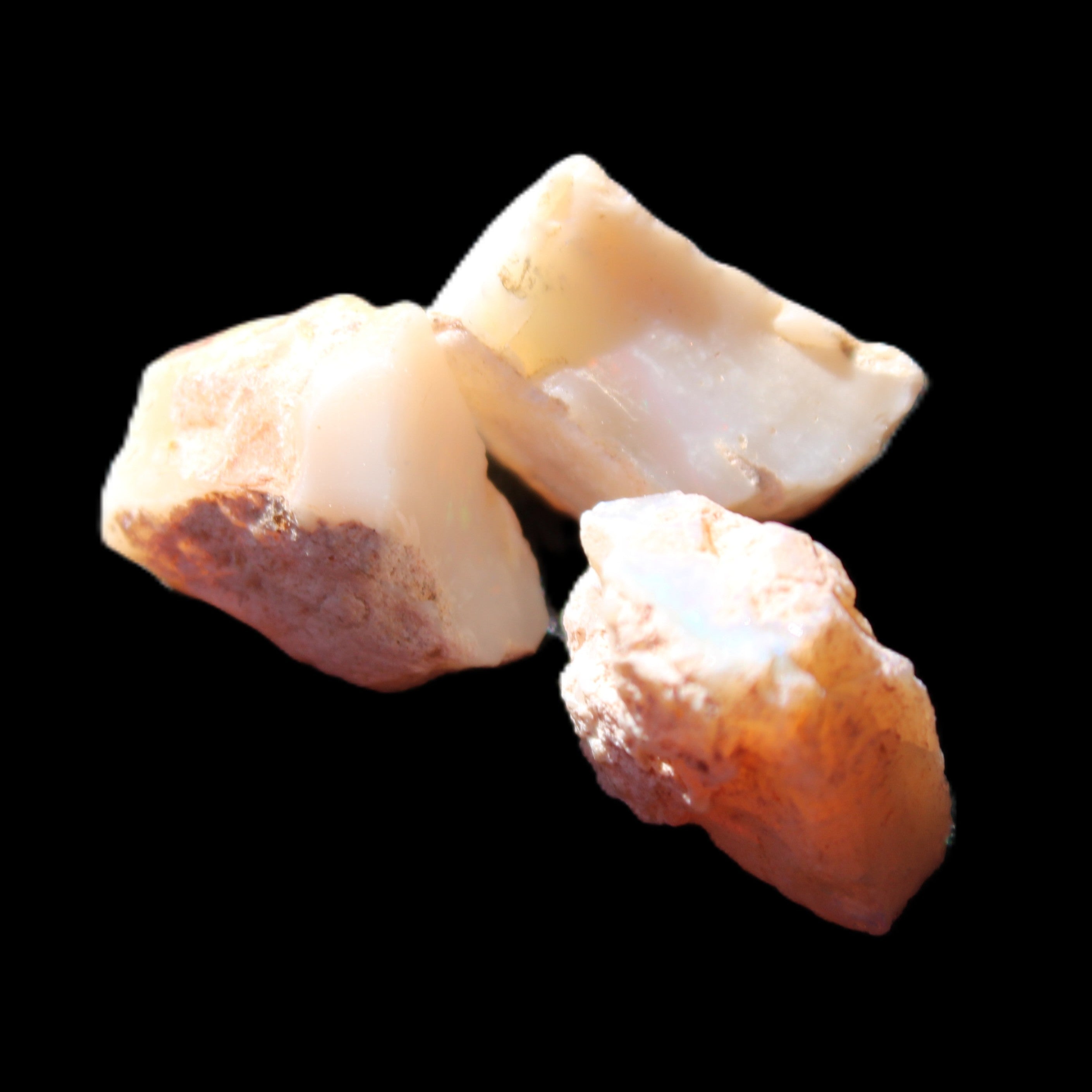Natural Australian opal 12/12/13mm 16ct 3.2g in bright sunlight - Rocks and Things Store