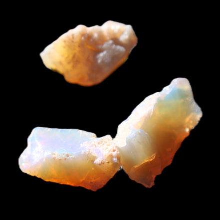 Natural Australian opal 3 stones 11-16mm 2.9-3.2g in sunlight - Rocks and Things Store