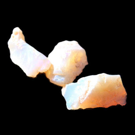 Natural Australian opal 3 stones 11-16mm 2.9-3.2g in sunlight - Rocks and Things Store
