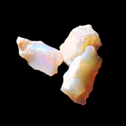 Natural Australian opal 3 stones 11-16mm 2.9-3.2g in sunlight - Rocks and Things Store