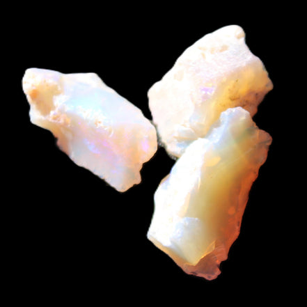 Natural Australian opal 3 stones 11-16mm 2.9-3.2g in sunlight - Rocks and Things Store