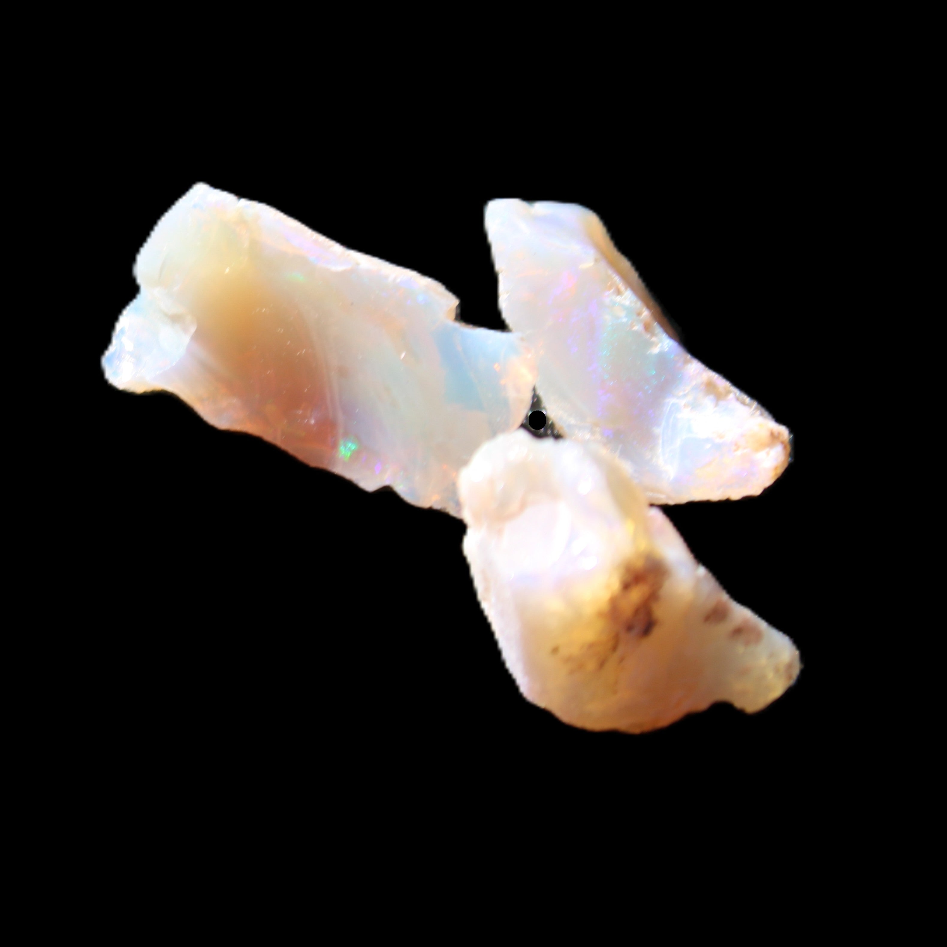 Natural Australian opal 3 stones 11-16mm 2.9-3.2g in sunlight - Rocks and Things Store