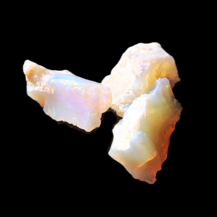 Natural Australian opal 3 stones 11-16mm 2.9-3.2g in sunlight - Rocks and Things Store