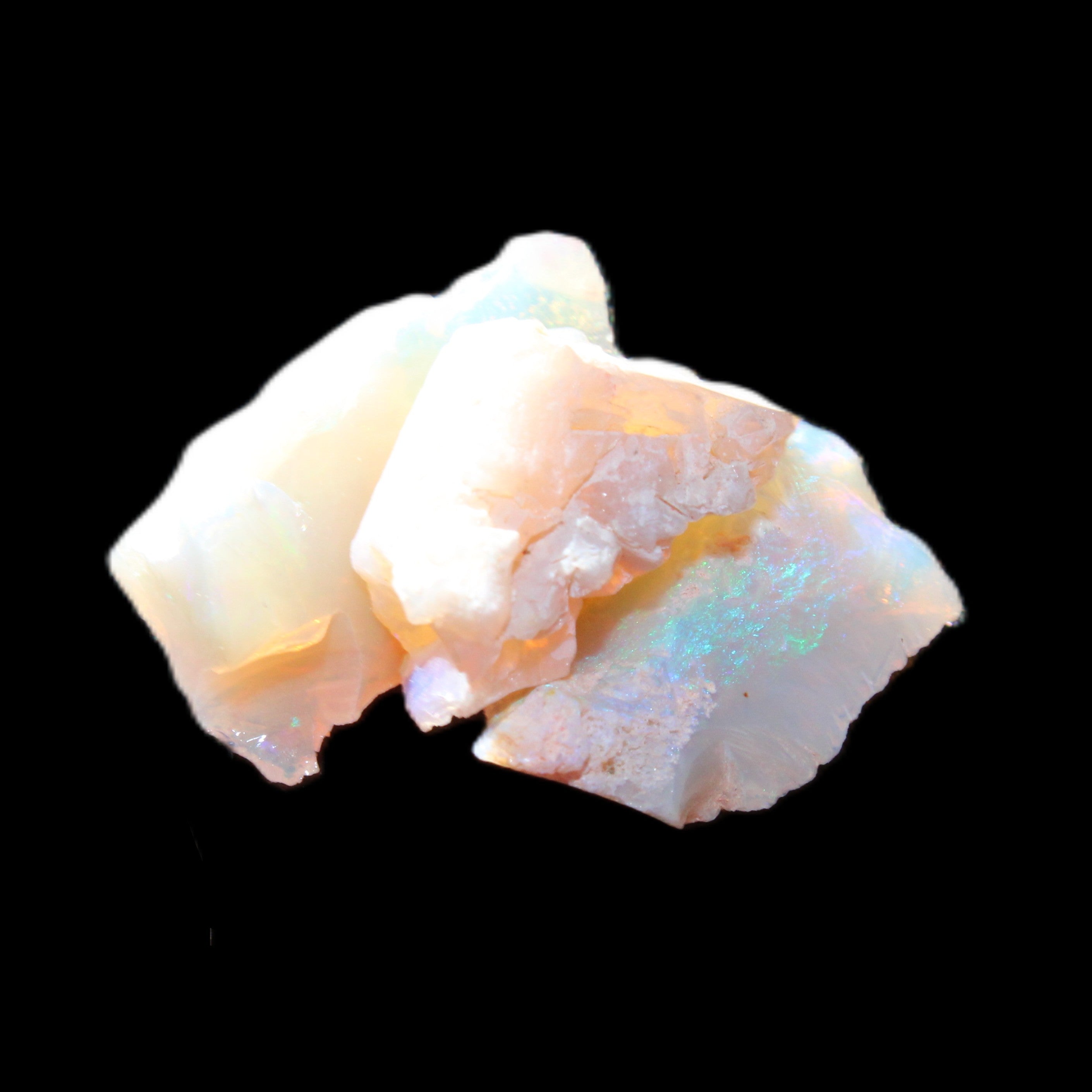 Natural Australian opal 3 stones 11-16mm 2.9-3.2g in sunlight - Rocks and Things Store