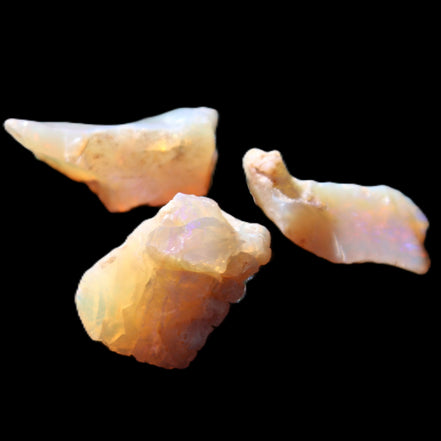Natural Australian opal 3 stones 11-16mm 2.9-3.2g in sunlight - Rocks and Things Store