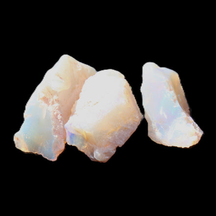 Natural Australian opal 3 stones 11-16mm 2.9-3.2g in sunlight - Rocks and Things Store