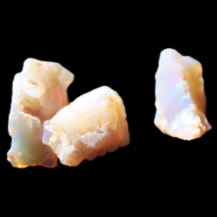 Natural Australian opal 3 stones 11-16mm 2.9-3.2g in sunlight - Rocks and Things Store